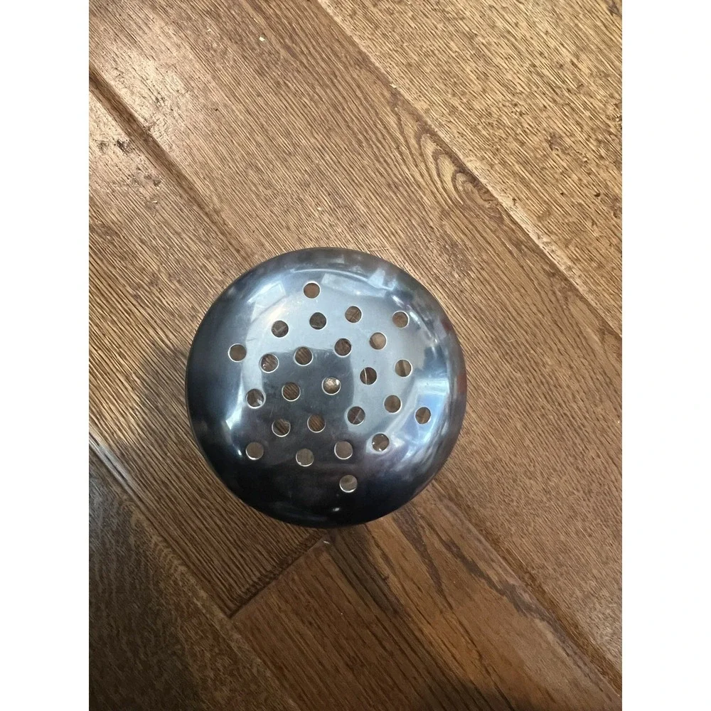 Spice Cheese Shaker 12 Oz. Glass Server With Metal Lid And Extra Large Holes